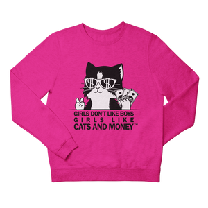Magenta Kitty Cat Sweatshirt