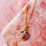 Strawberry Quartz Heart Necklace