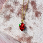 Tiny Raspberry Necklace