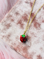 Tiny Raspberry Necklace