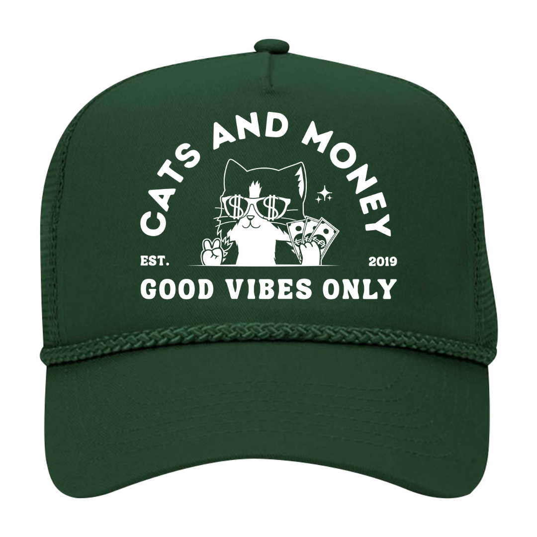 Good Vibes Only Trucker - Green