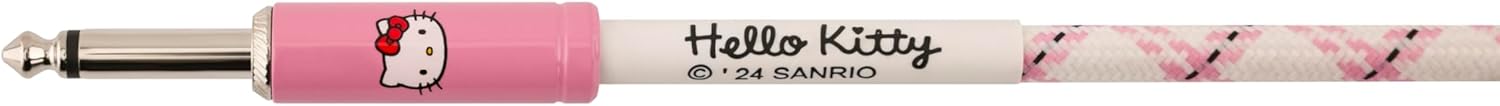 Fender x Hello Kitty White/Pink Woven Cable, 10'