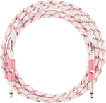 Fender x Hello Kitty White/Pink Woven Cable, 10'