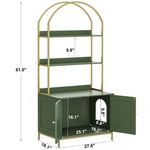 Cat Litter Box Enclosure, Litter Box Furniture Hidden with 2-Tier Storage Shelves
