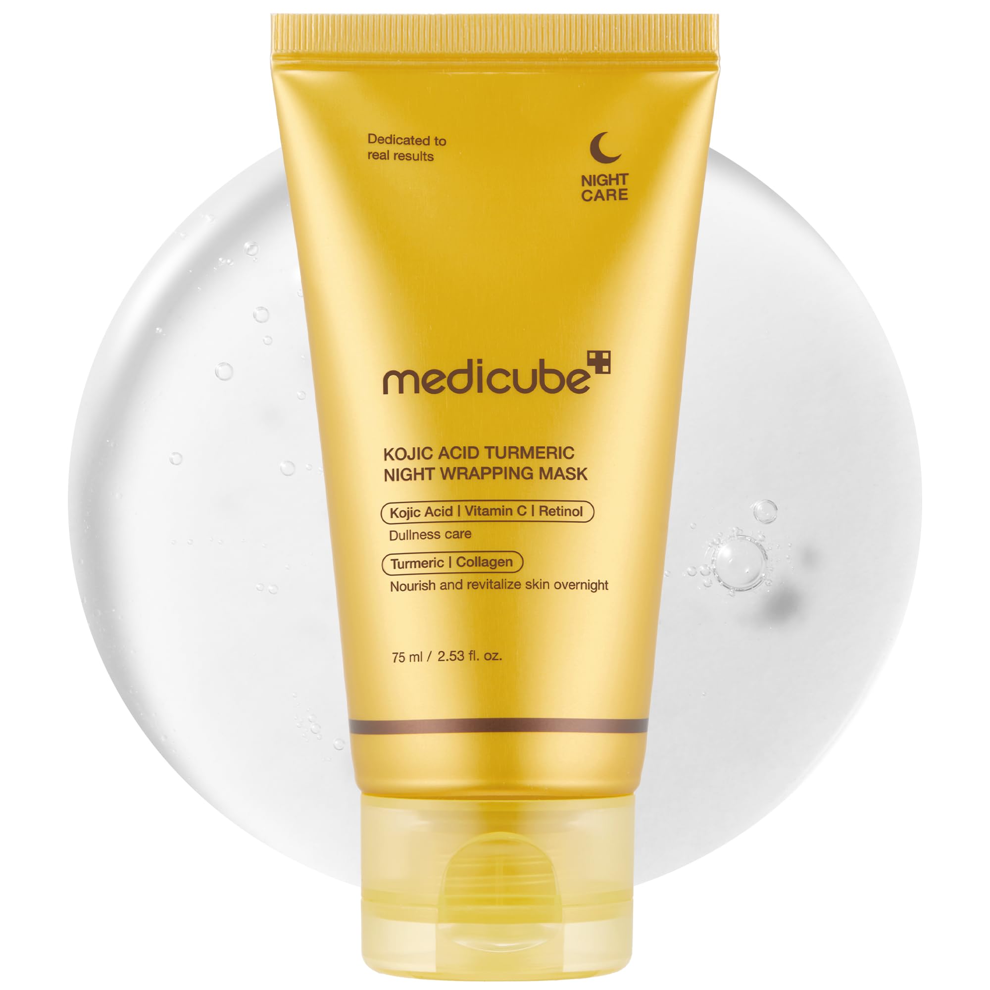 medicube PDRN Caffeine Overnight Wrapping Peel Off Facial Mask | Firming, Depuffing & Hydration | Salmon DNA + Caffeine + Collagen