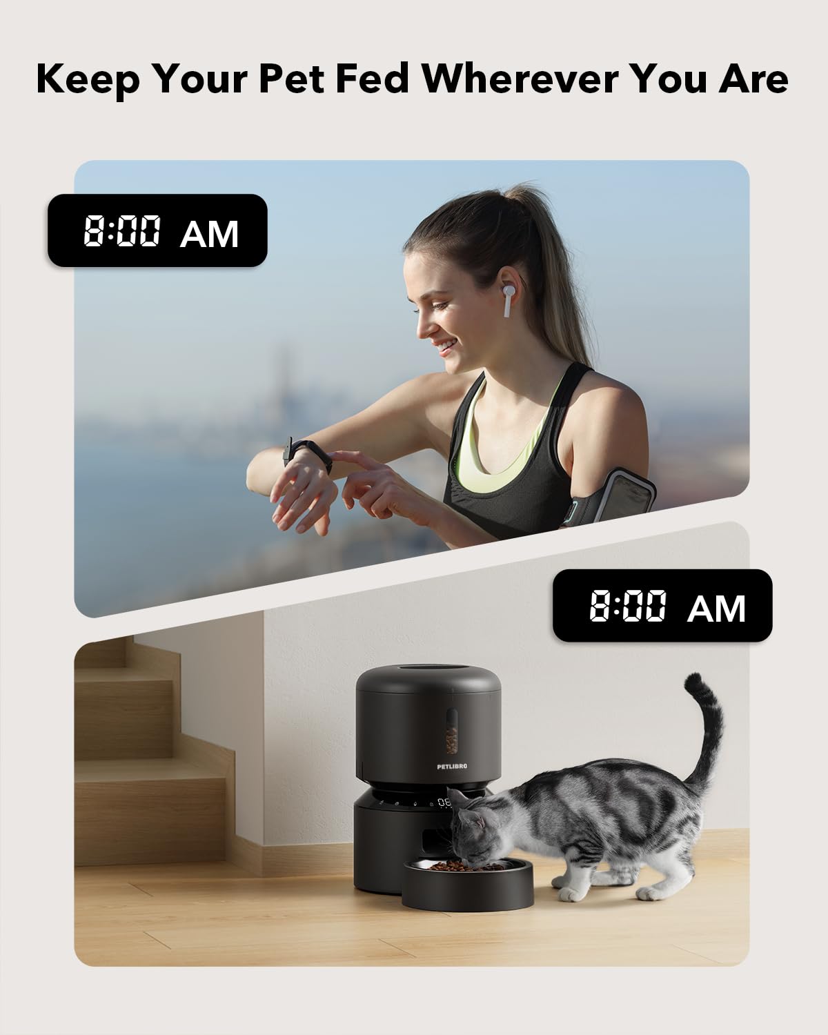 PETLIBRO Bundle: Automatic Cat Feeder with Night Vision Camera + Slow Feeder Bowl