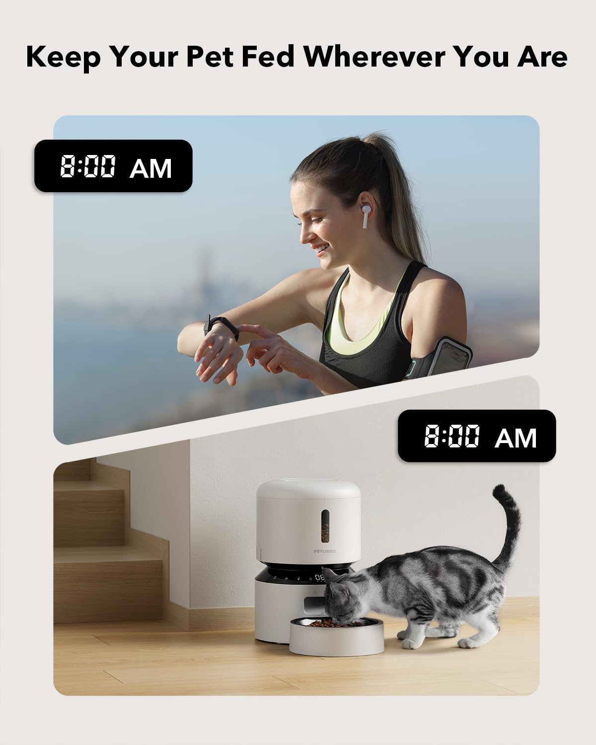 PETLIBRO Bundle: Automatic Cat Feeder with Night Vision Camera + Slow Feeder Bowl