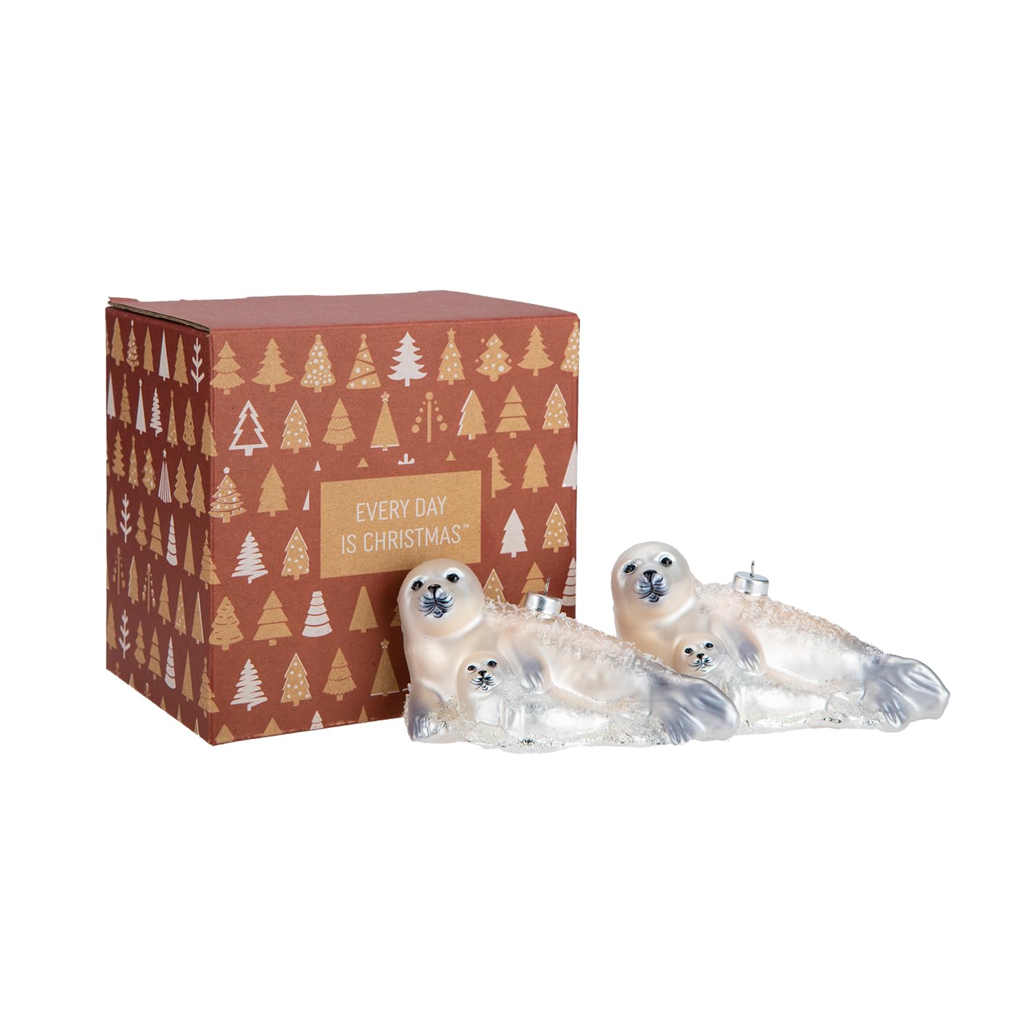 Lucky Cat Blown Glass Ornaments