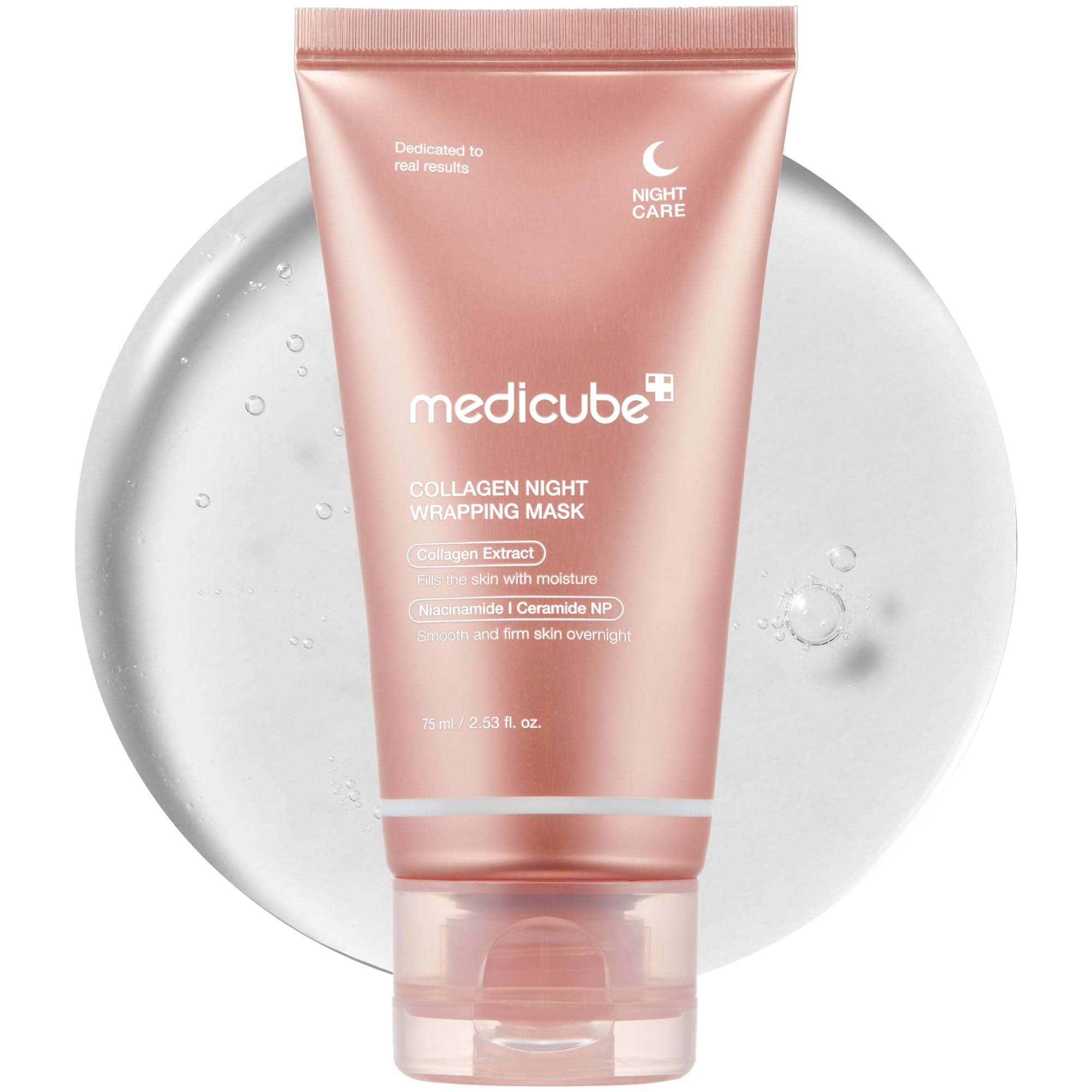 medicube PDRN Caffeine Overnight Wrapping Peel Off Facial Mask | Firming, Depuffing & Hydration | Salmon DNA + Caffeine + Collagen
