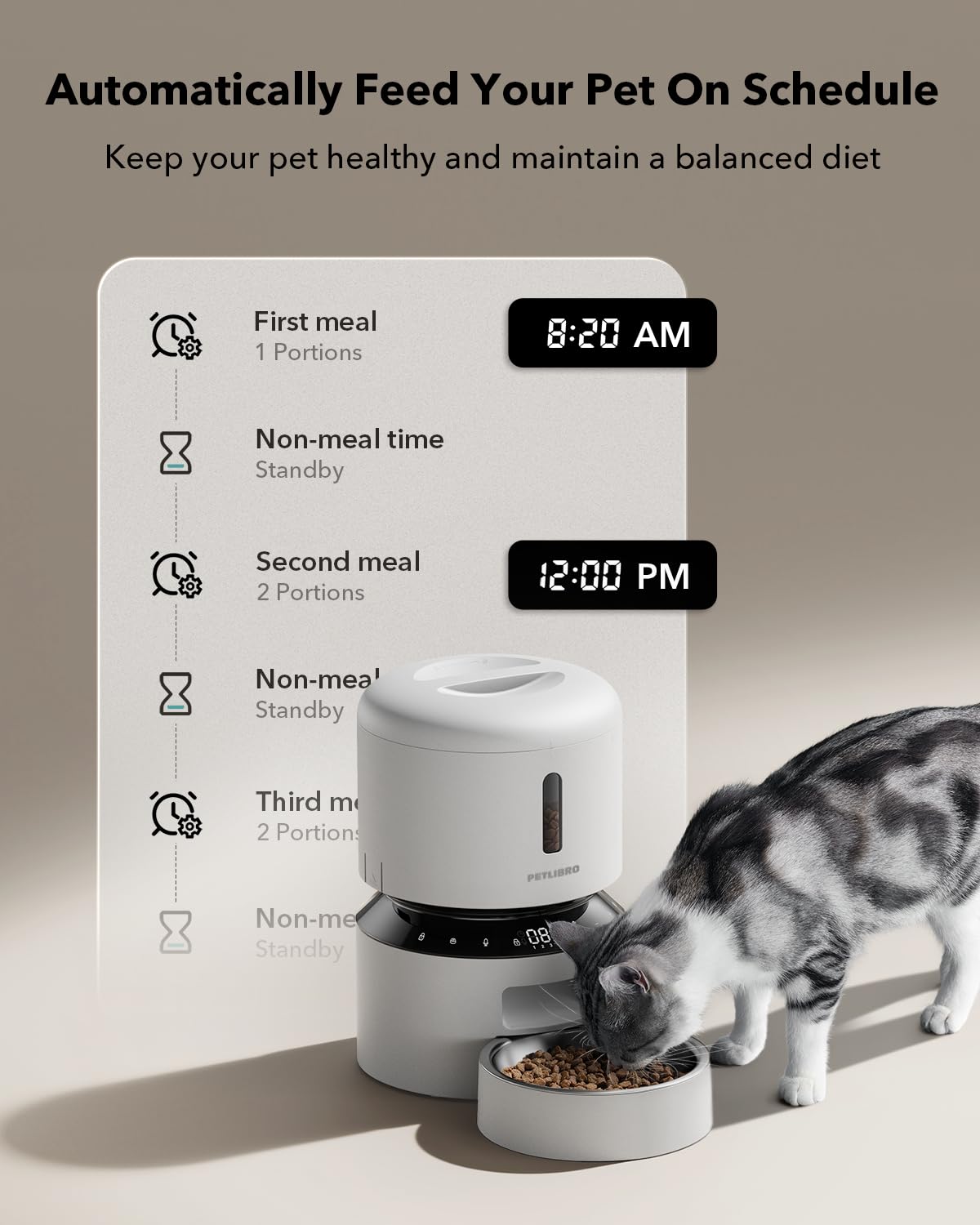 PETLIBRO Bundle: Automatic Cat Feeder with Night Vision Camera + Slow Feeder Bowl