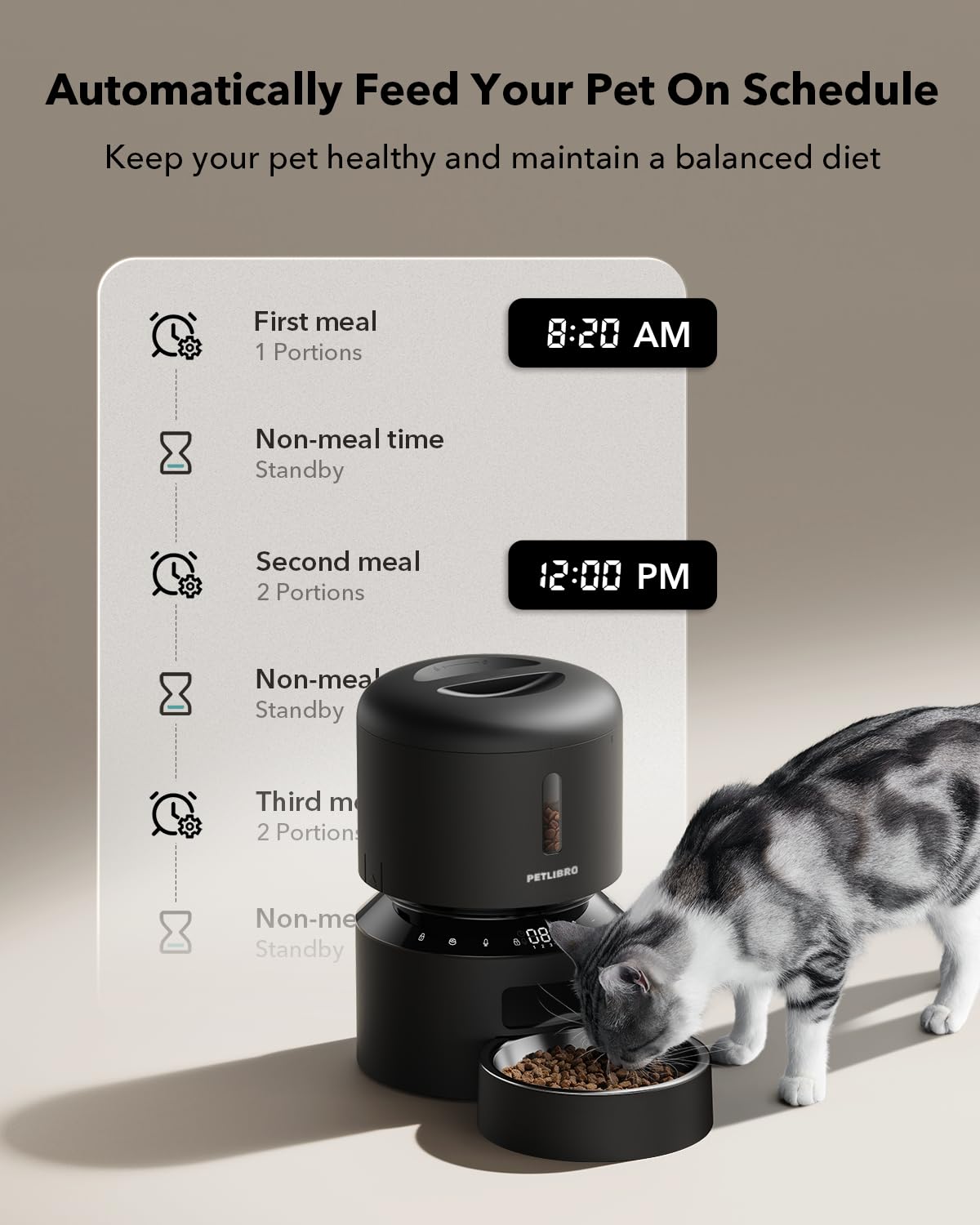 PETLIBRO Bundle: Automatic Cat Feeder with Night Vision Camera + Slow Feeder Bowl