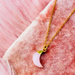 Peruvian Opal Moon Necklace