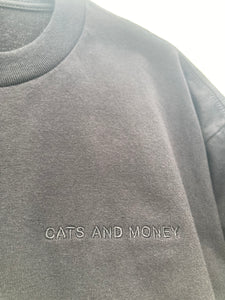 Heavyweight Embroidered Tee - Black