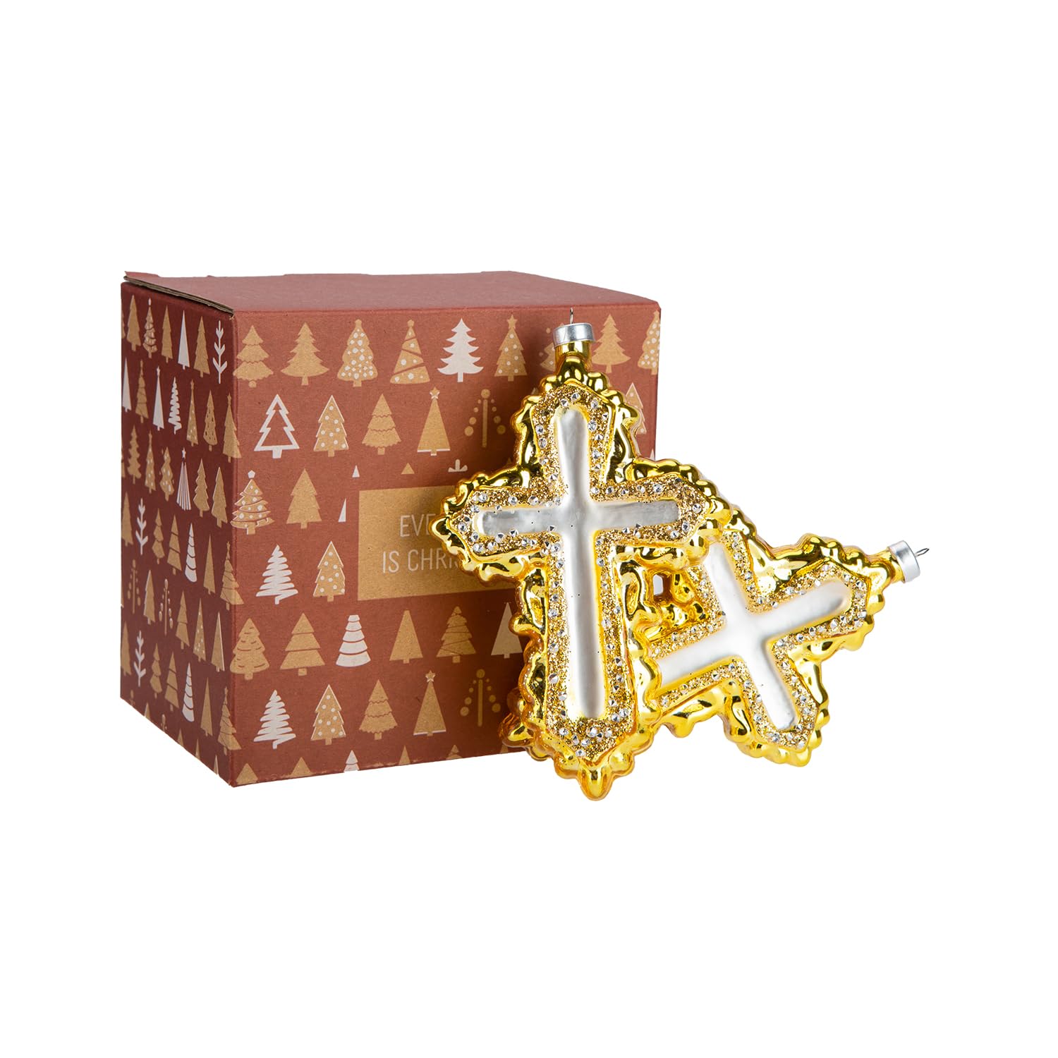 Lucky Cat Blown Glass Ornaments