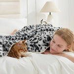 Leopard Print Faux Fur Blanket