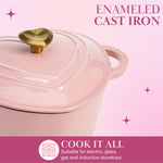 Paris Hilton Heart-Shaped Enameled Cast Iron Dutch Oven