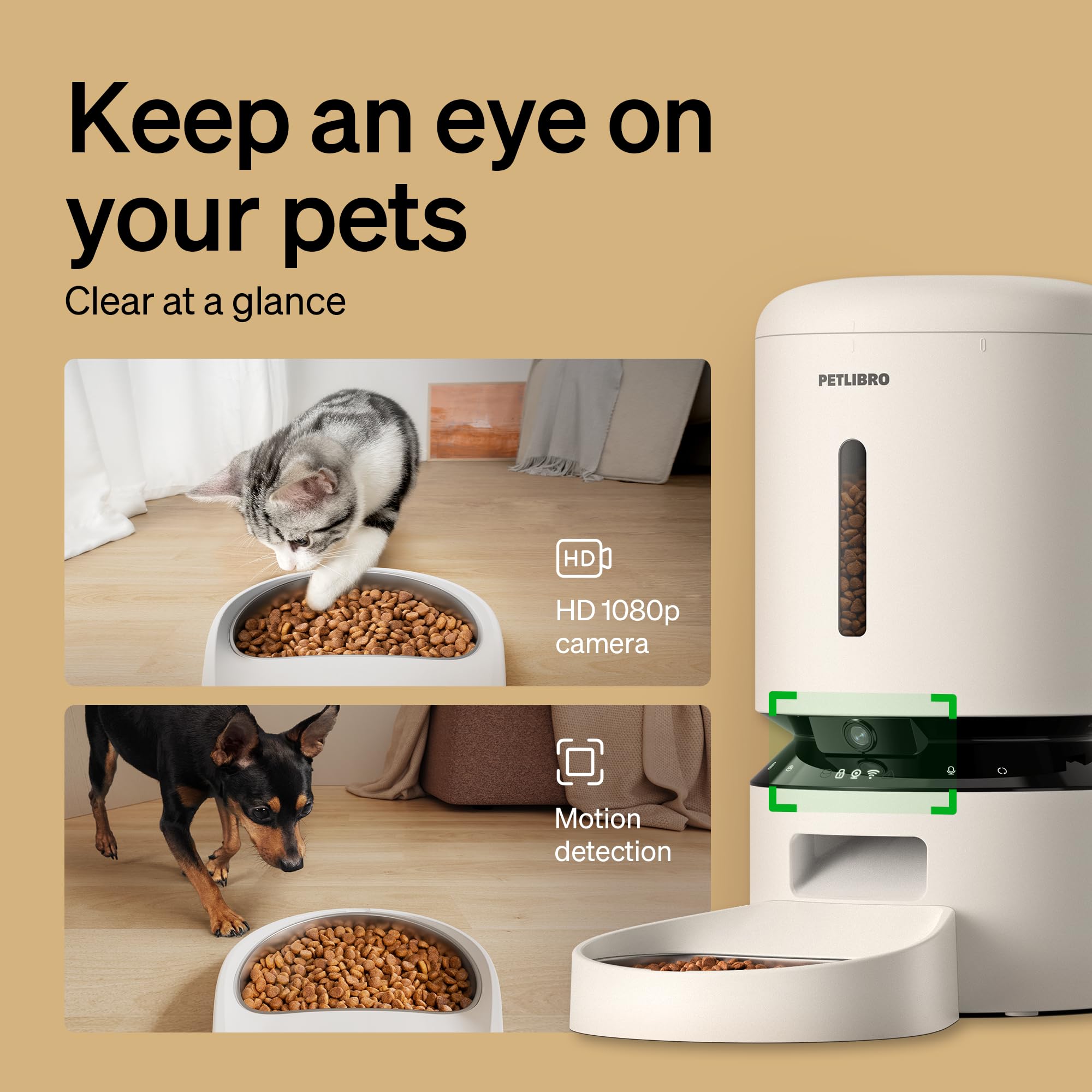 PETLIBRO Bundle: Automatic Cat Feeder with Night Vision Camera + Slow Feeder Bowl
