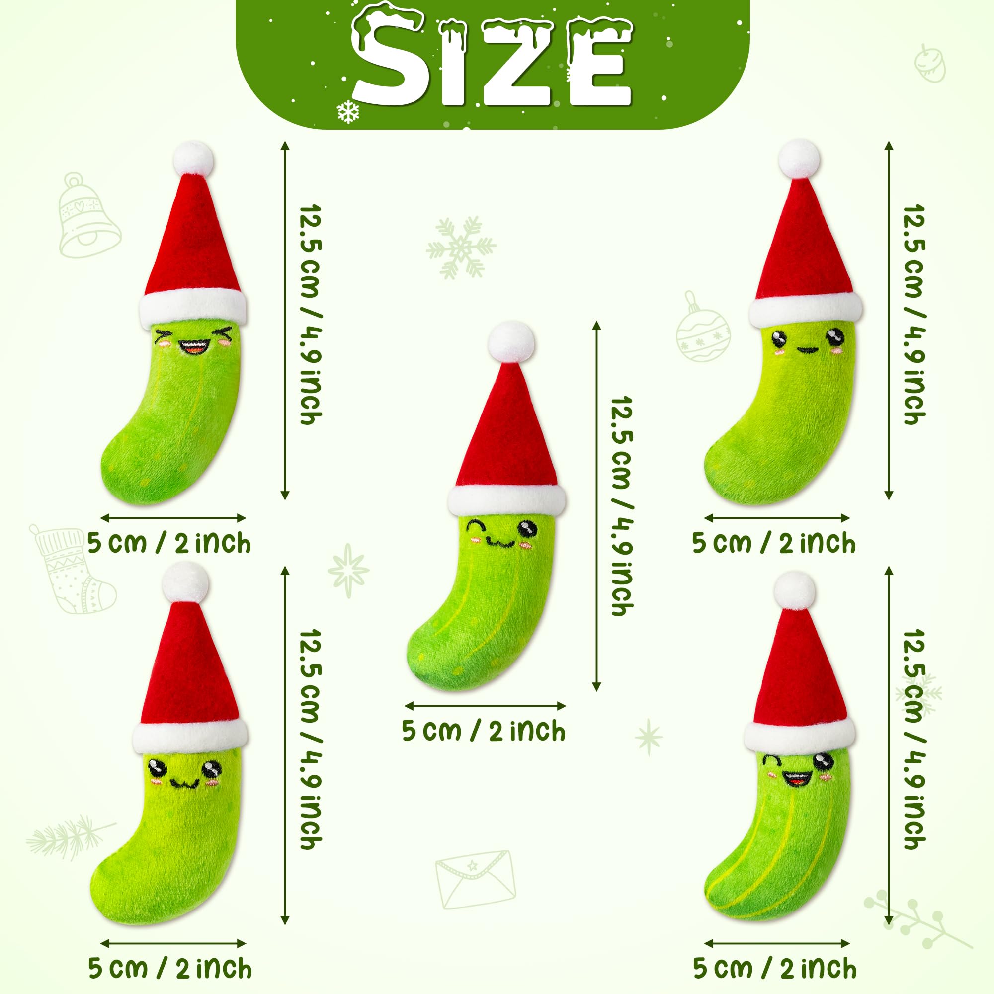 5 Catnip Christmas Pickles
