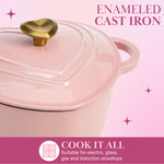 Paris Hilton Heart-Shaped Enameled Cast Iron Dutch Oven