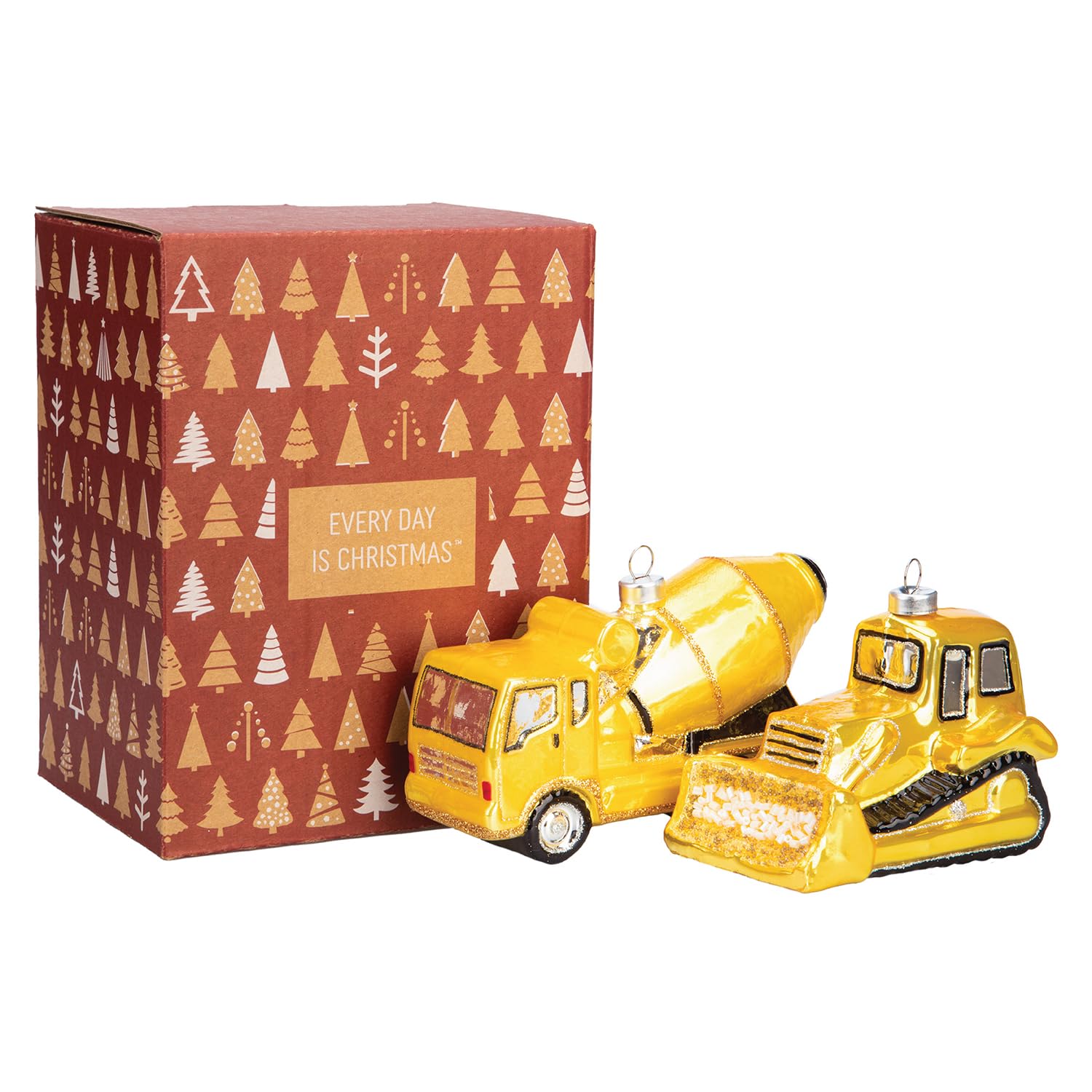 Lucky Cat Blown Glass Ornaments