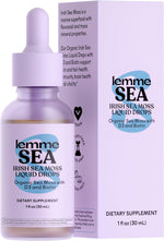 Lemme Irish Sea Moss Organic Liquid Drops with Vitamin D3 and Biotin for Trace Mineral Support, Immunity, Hair, Skin & Nails, Brain Health
