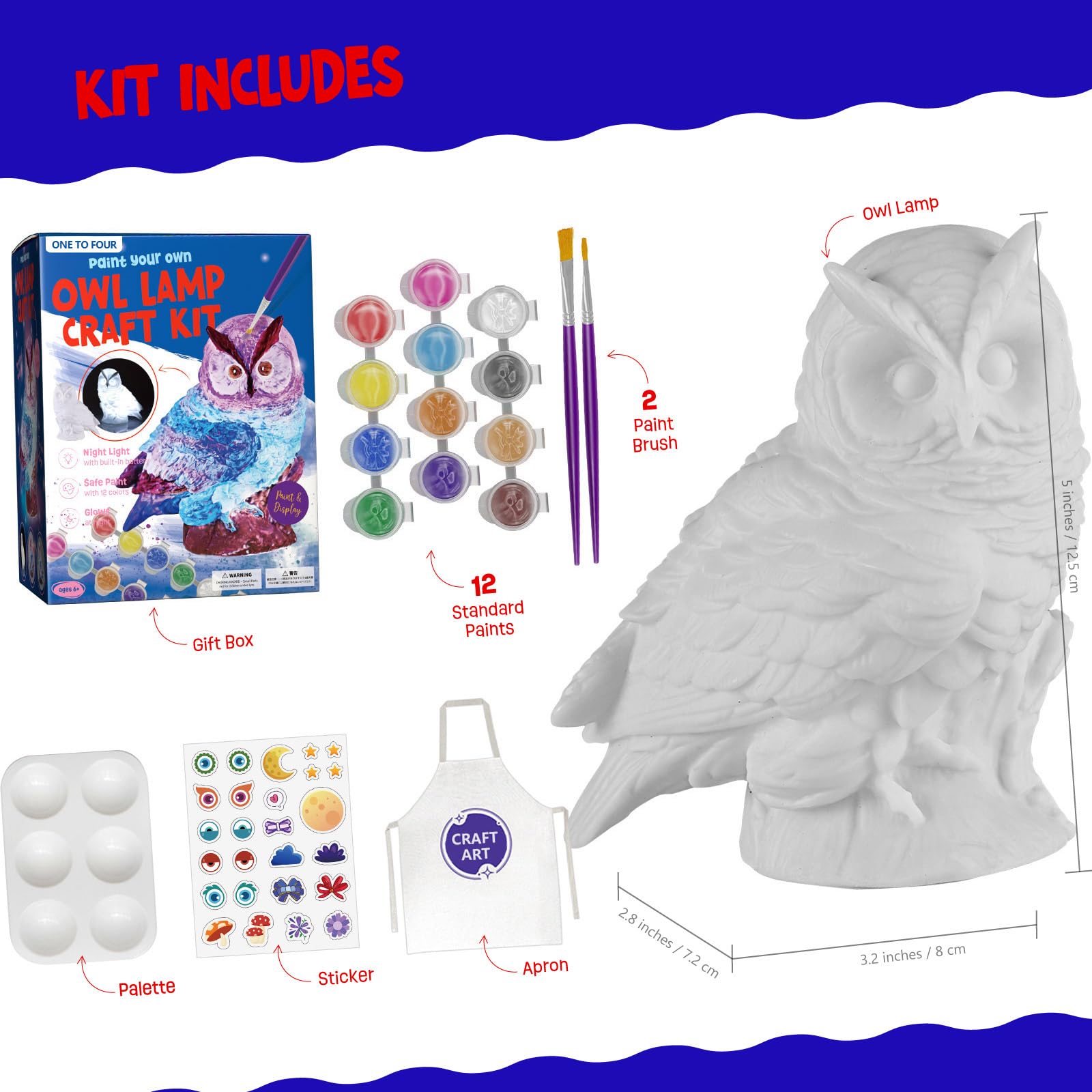 Paint Your Own Cat Lamp Kit