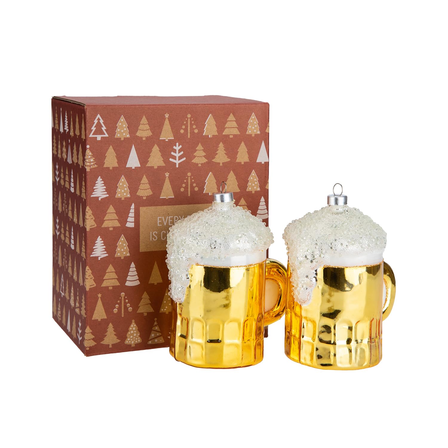 Lucky Cat Blown Glass Ornaments