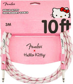 Fender x Hello Kitty White/Pink Woven Cable, 10'