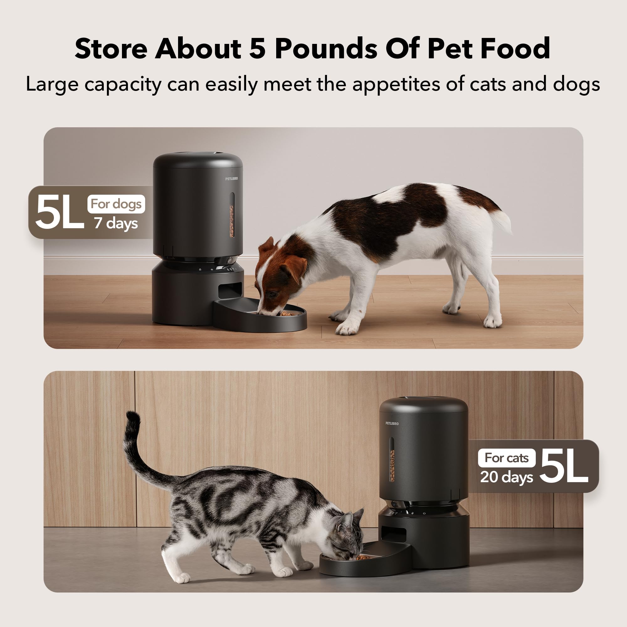 PETLIBRO Bundle: Automatic Cat Feeder with Night Vision Camera + Slow Feeder Bowl
