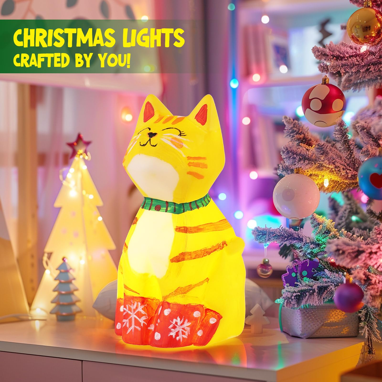 Paint Your Own Cat Lamp Kit