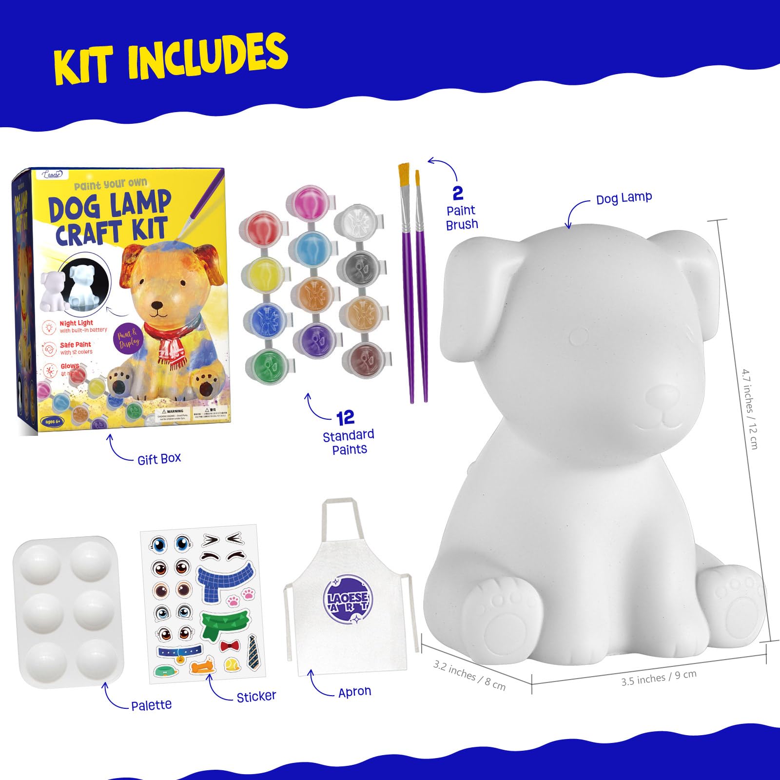 Paint Your Own Cat Lamp Kit