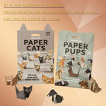 3D Origami Paper Cats