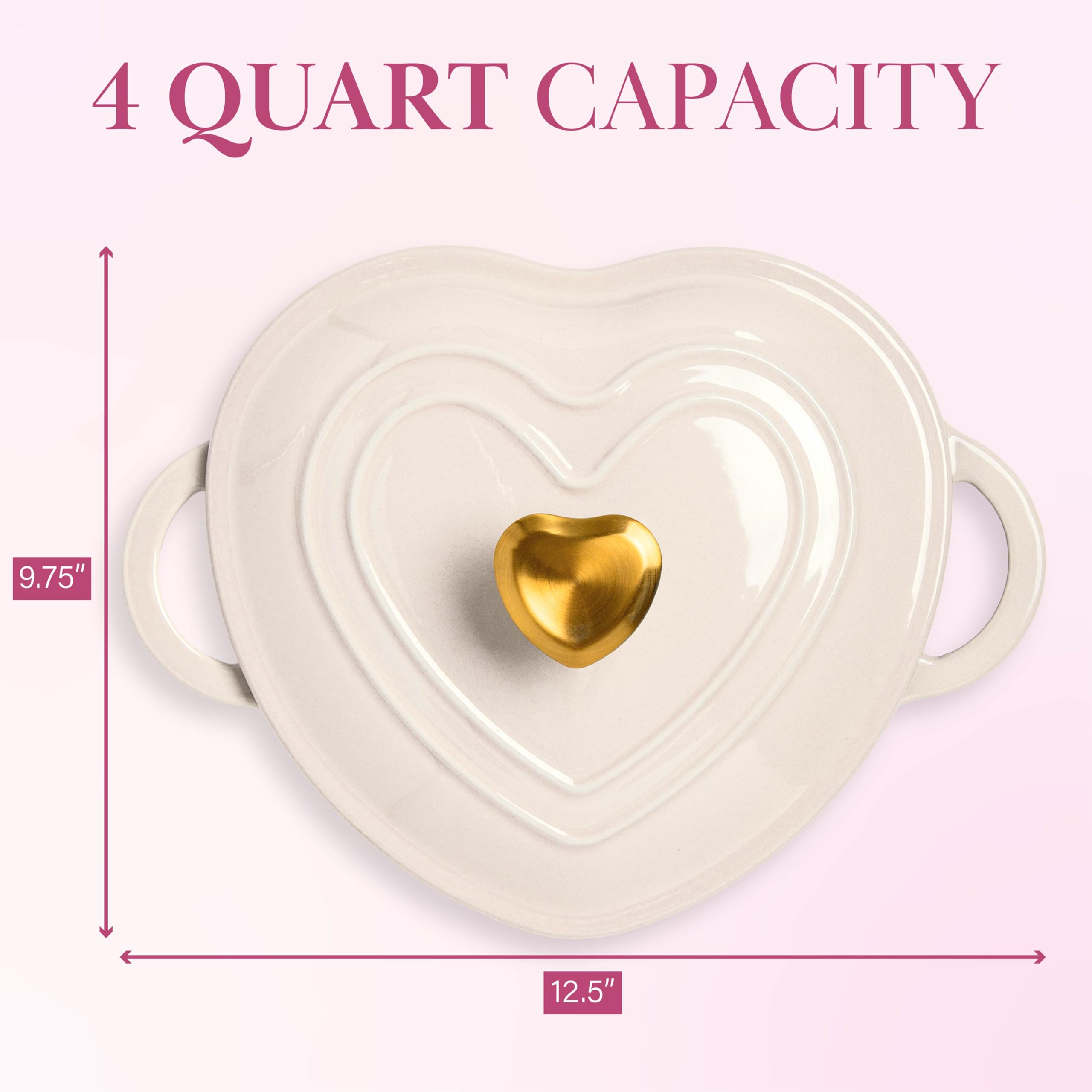 Paris Hilton Heart-Shaped Enameled Cast Iron Dutch Oven