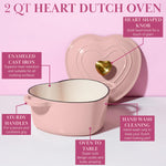 Paris Hilton Heart-Shaped Enameled Cast Iron Dutch Oven