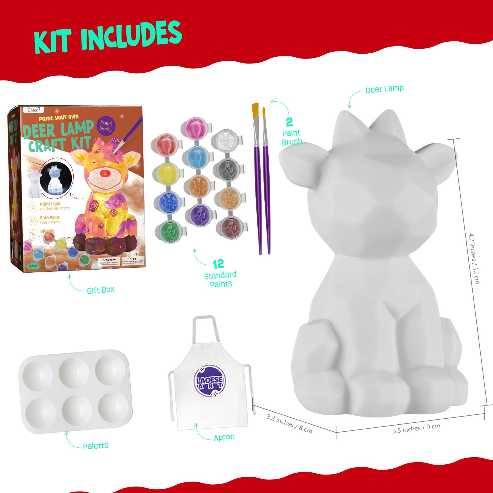 Paint Your Own Cat Lamp Kit