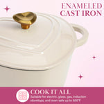 Paris Hilton Heart-Shaped Enameled Cast Iron Dutch Oven