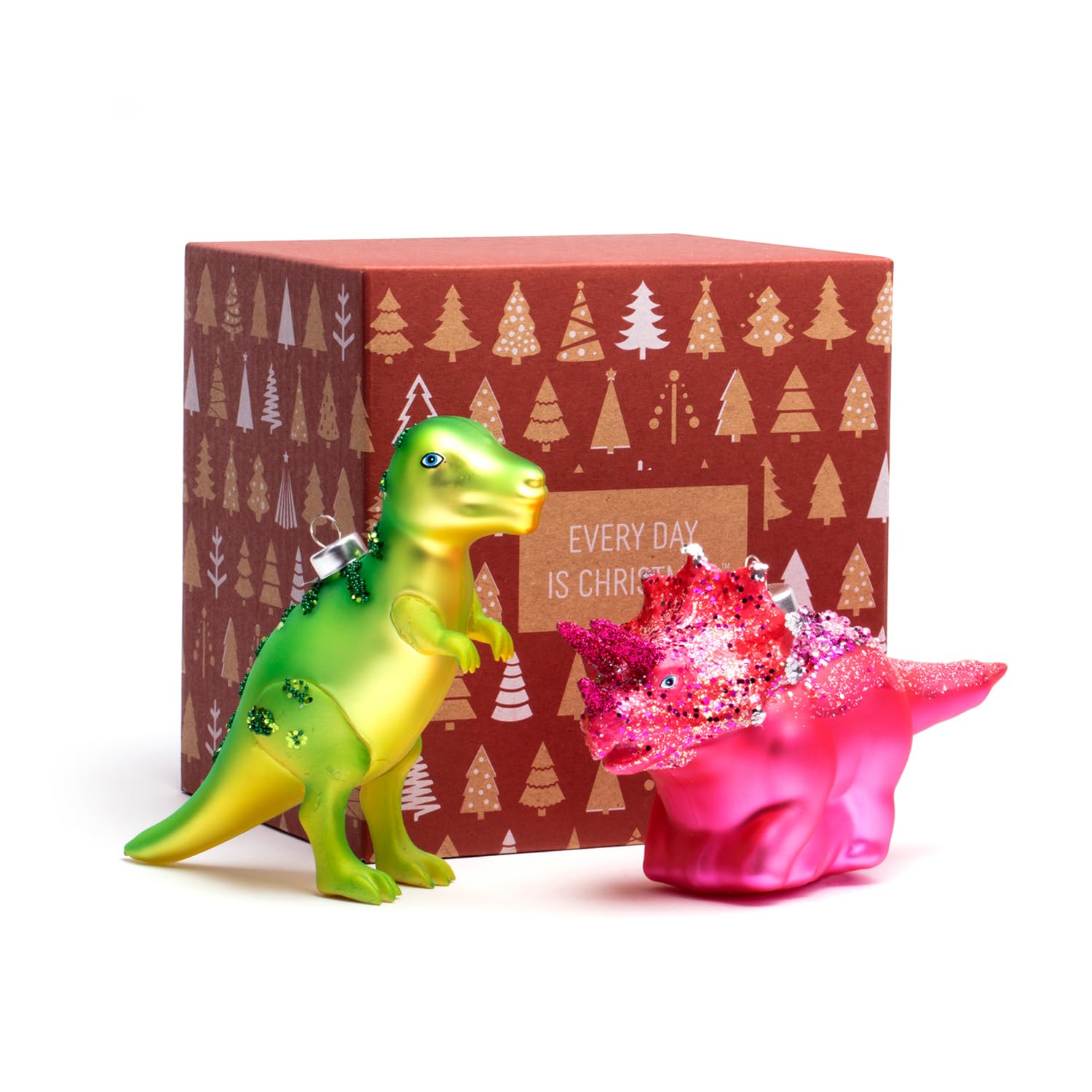 Lucky Cat Blown Glass Ornaments