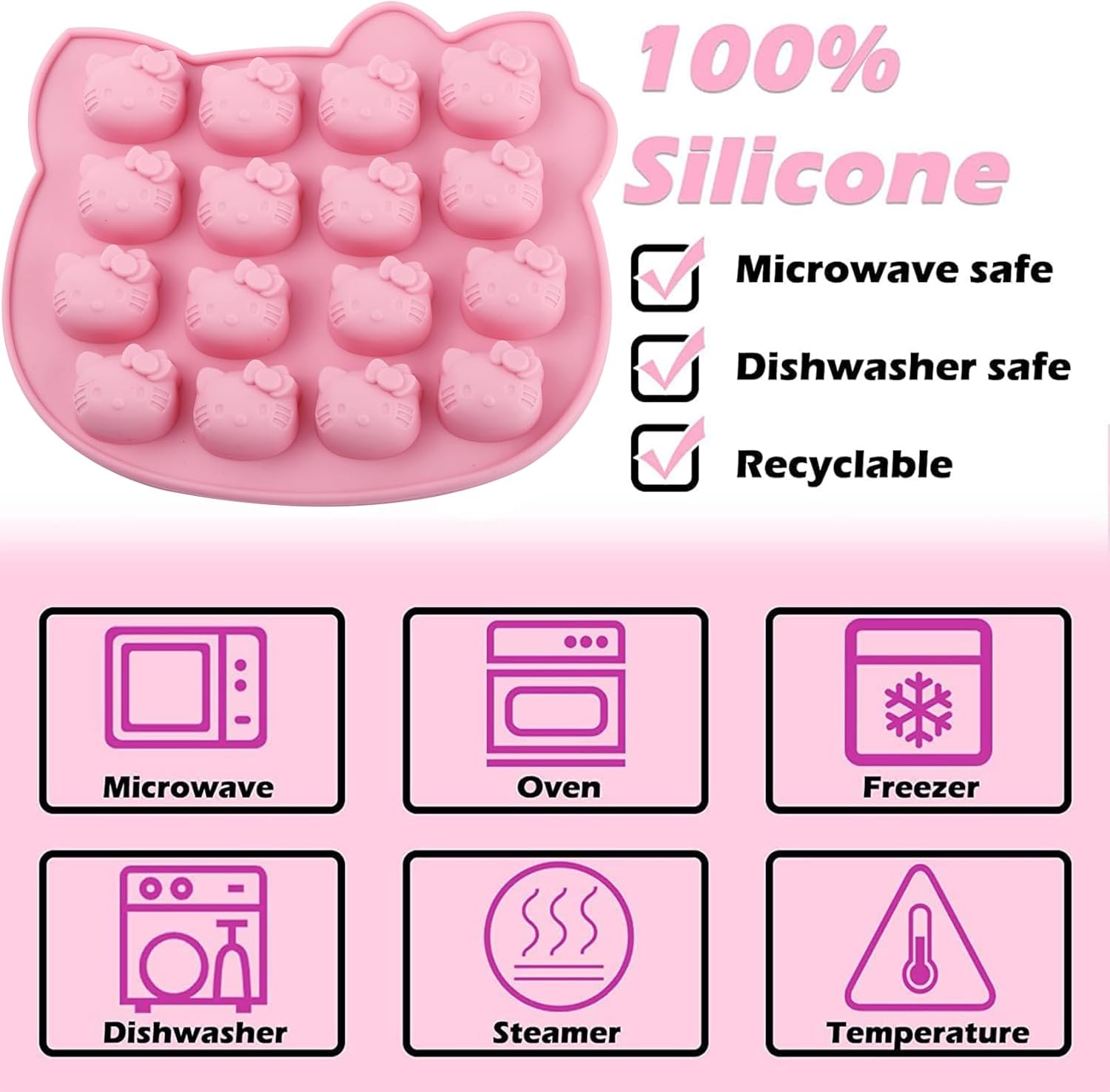 Kawaii Kitty Chocolate Silicone Mold