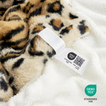 Leopard Print Faux Fur Blanket