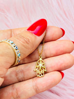 Gold Hamsa Necklace