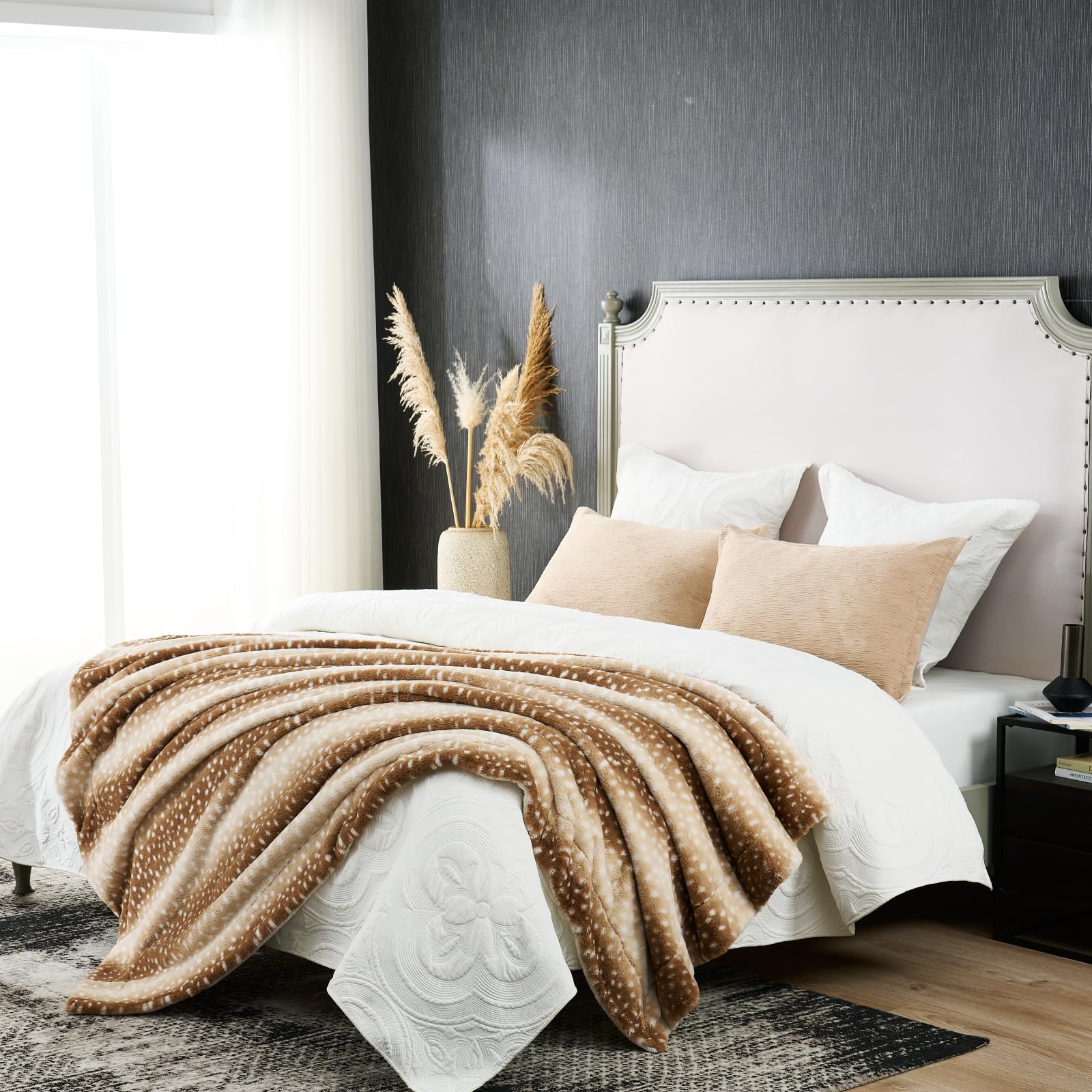 Leopard Print Faux Fur Blanket