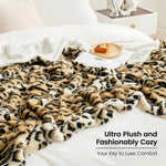 Leopard Print Faux Fur Blanket