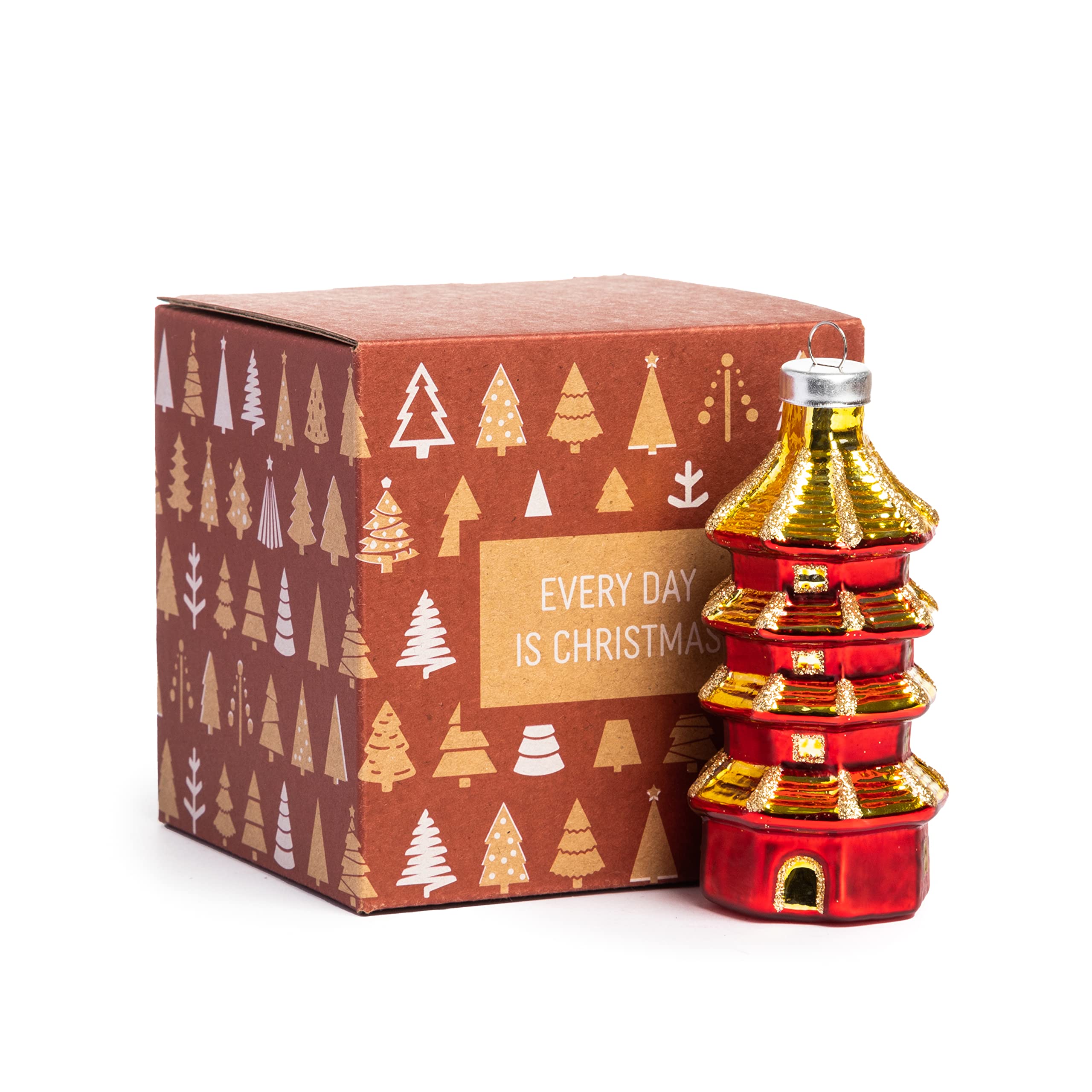 Lucky Cat Blown Glass Ornaments