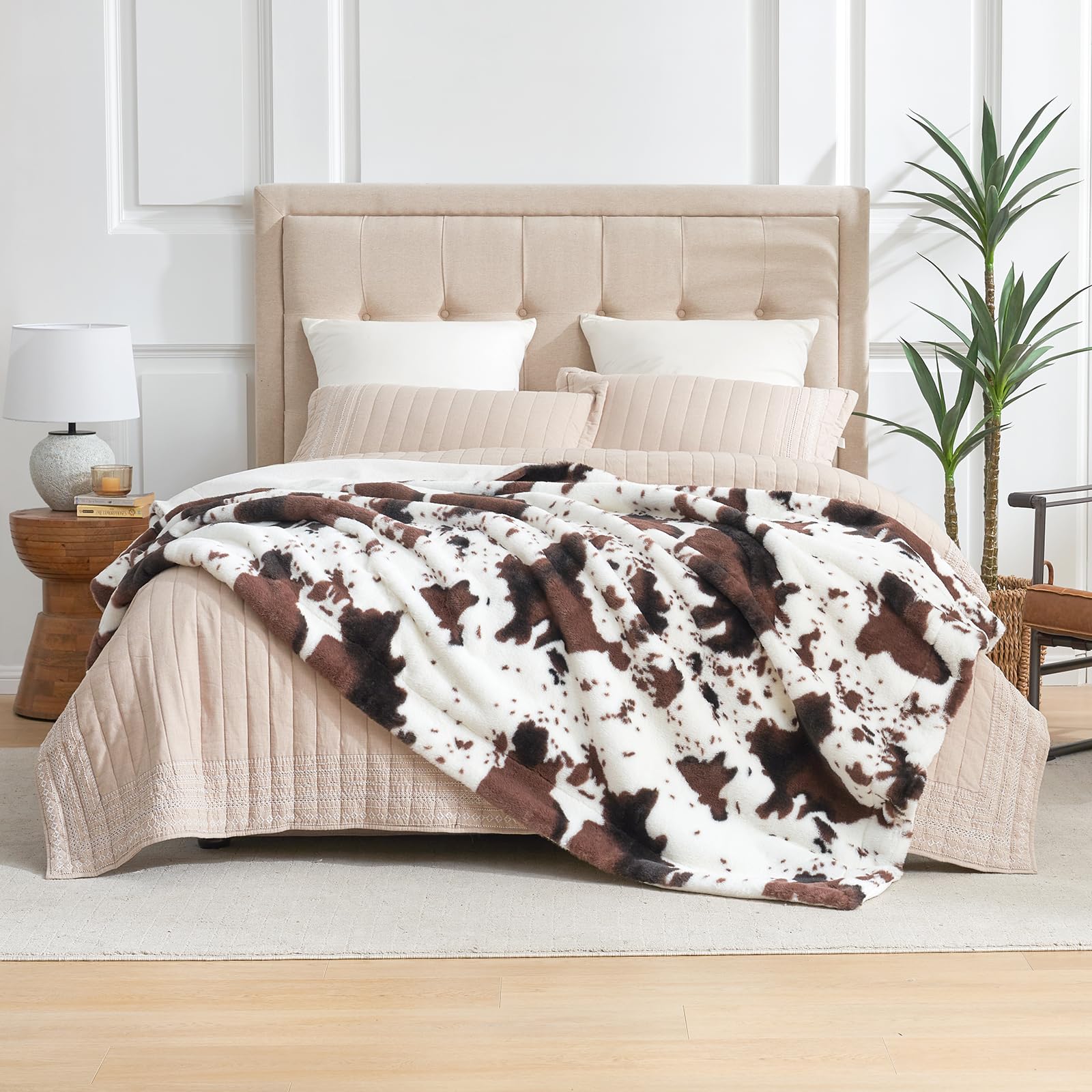 Leopard Print Faux Fur Blanket