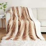 Leopard Print Faux Fur Blanket