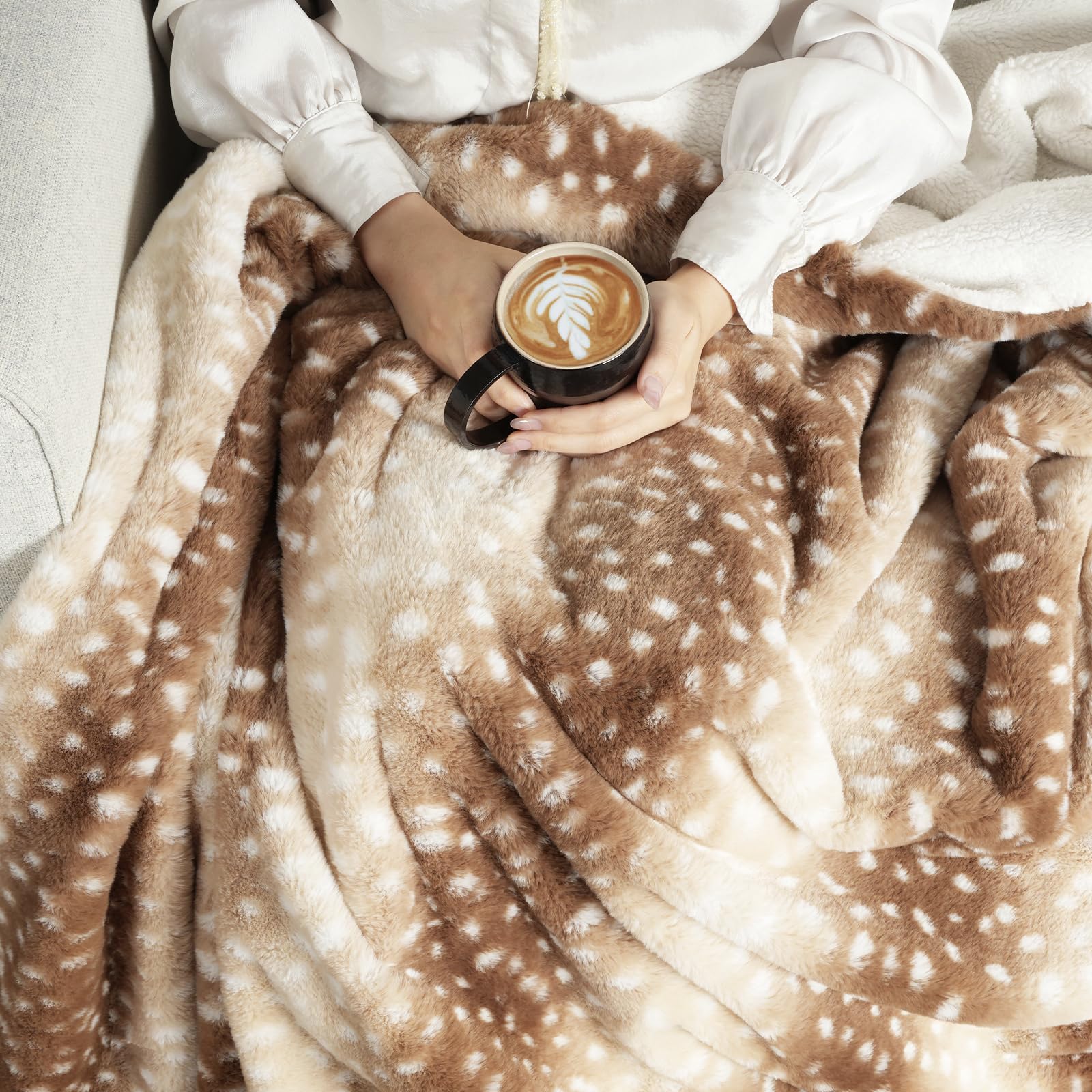 Leopard Print Faux Fur Blanket