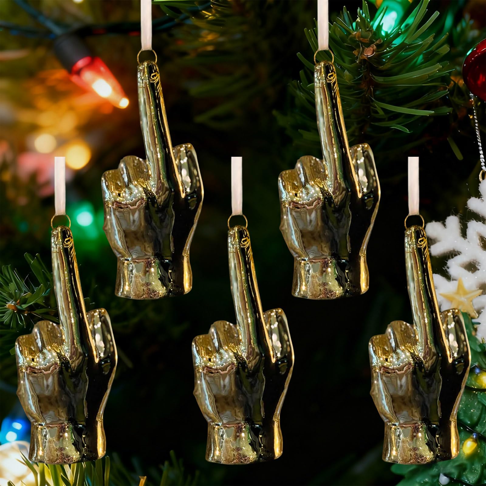 Middle Finger Ornament