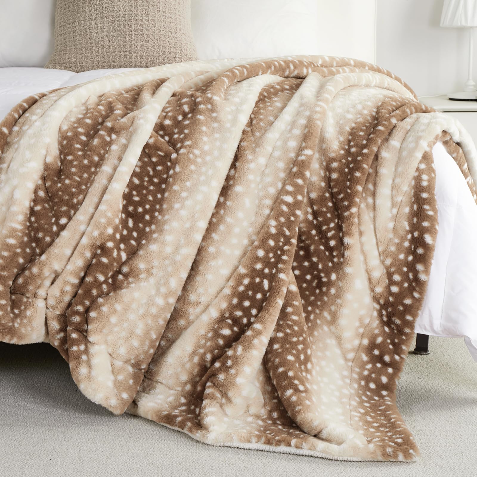 Leopard Print Faux Fur Blanket