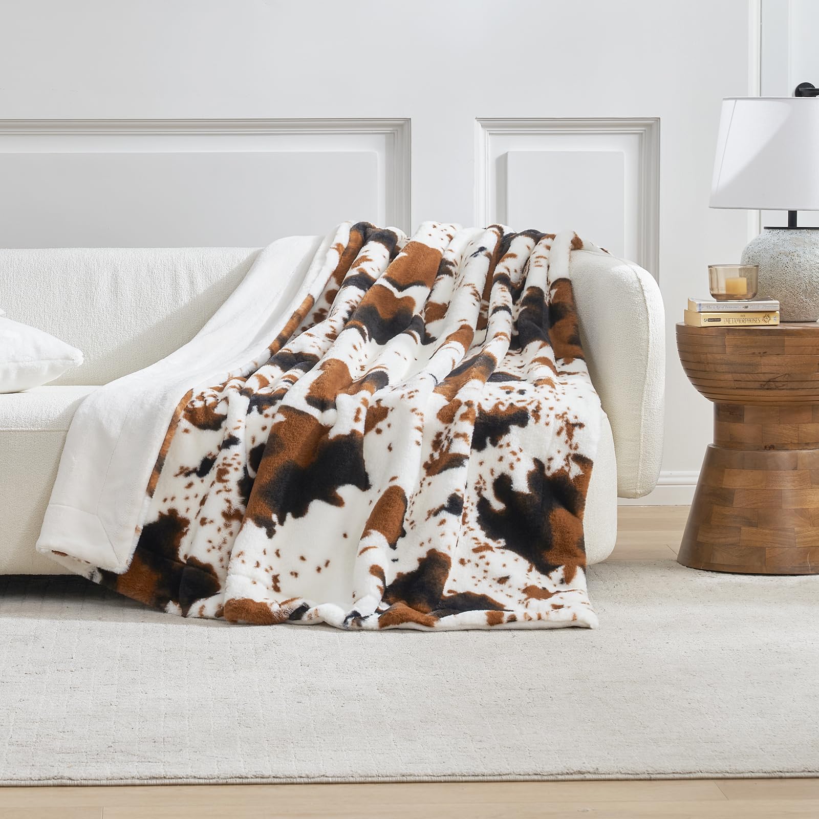 Leopard Print Faux Fur Blanket