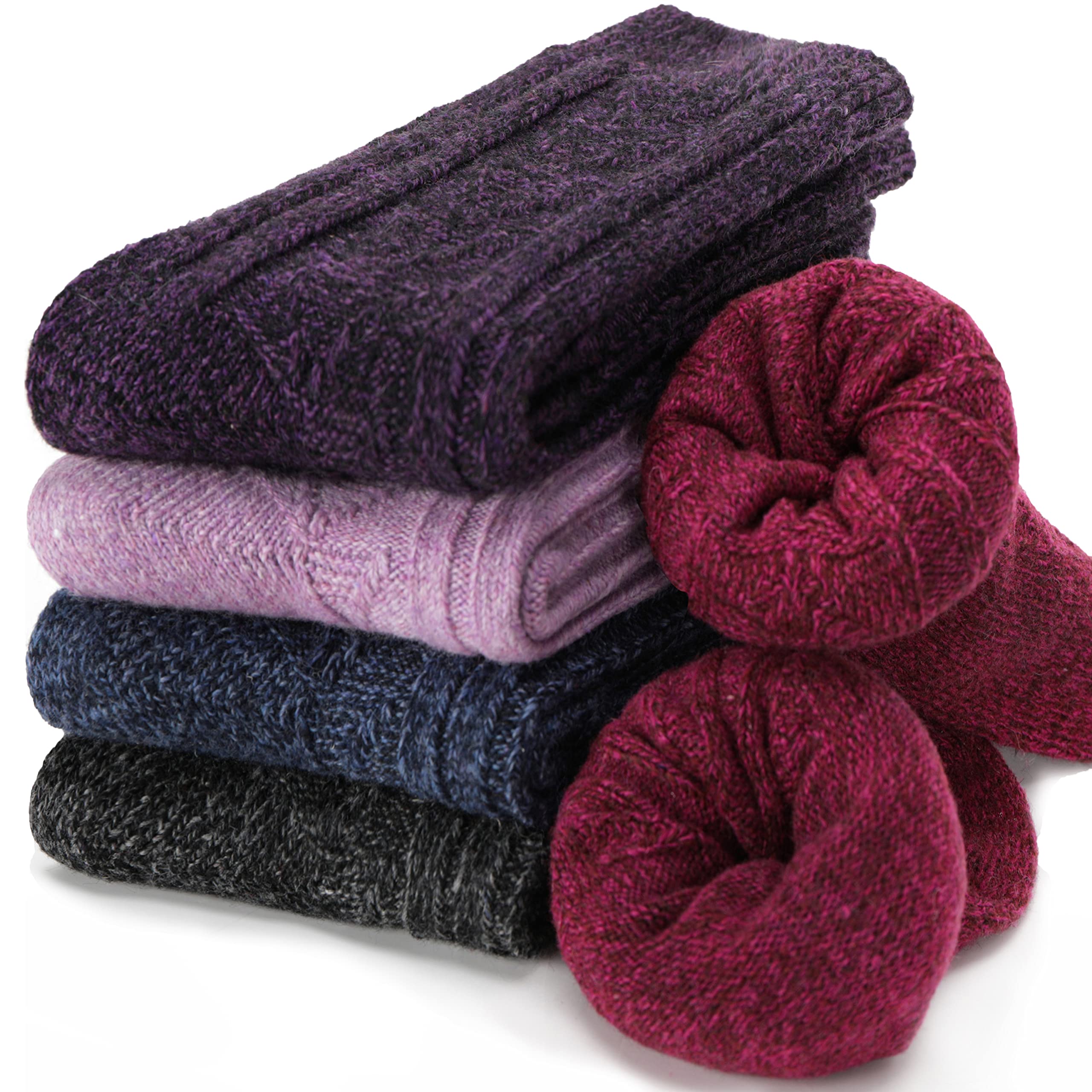 Kitty Hearts Merino Wool Socks (5 Pairs)